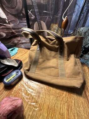 Yoshida Porter Field Canvas and Leather Tote Bag